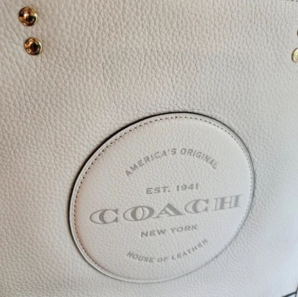 NWT Coach Dempsey Tote with Patch in Chalk - Picture 8 of 13
